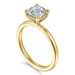 Outlet Gabriel & Co. Cari - 14K Yellow Gold Cushion Diamond Engagement Ring