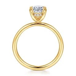 Outlet Gabriel & Co. Cari - 18K Yellow Gold Oval Diamond Engagement Ring