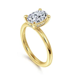 Online Gabriel & Co. Cari - 14K Yellow Gold Oval Diamond Engagement Ring