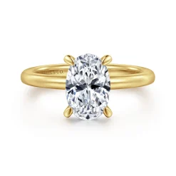 Online Gabriel & Co. Cari - 14K Yellow Gold Oval Diamond Engagement Ring