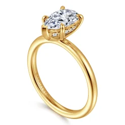 Outlet Gabriel & Co. Cari - 18K Yellow Gold Pear Diamond Engagement Ring