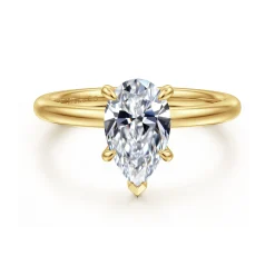 Online Gabriel & Co. Cari - 14K Yellow Gold Pear Shape Diamond Engagement Ring