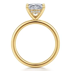 Discount Gabriel & Co. Cari - 18K Yellow Gold Princess Cut Diamond Engagement Ring