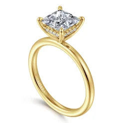 Online Gabriel & Co. Cari - 14K Yellow Gold Princess Diamond Engagement Ring