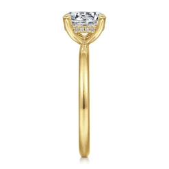 Discount Gabriel & Co. Cari - 14K Yellow Gold Round Diamond Engagement Ring