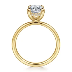 Discount Gabriel & Co. Cari - 14K Yellow Gold Round Diamond Engagement Ring