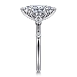 New Gabriel & Co. Carinna - 14K White Gold Marquise Shape Diamond Engagement Ring