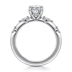 Best Gabriel & Co. Carinna - 14K White Gold Oval Diamond Engagement Ring
