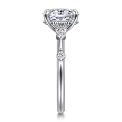 Best Gabriel & Co. Carinna - 14K White Gold Oval Diamond Engagement Ring