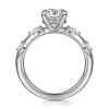 Hot Gabriel & Co. Carinna - 14K White Gold Oval Diamond Engagement Ring