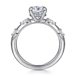 Hot Gabriel & Co. Carinna - 14K White Gold Oval Diamond Engagement Ring