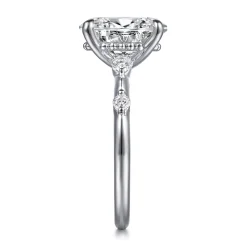 Hot Gabriel & Co. Carinna - 14K White Gold Oval Diamond Engagement Ring