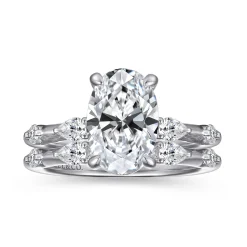 Hot Gabriel & Co. Carinna - 14K White Gold Oval Diamond Engagement Ring