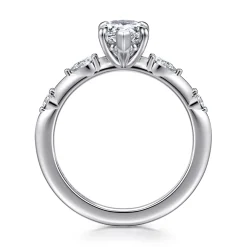 Hot Gabriel & Co. Carinna - 18K White Gold Pear Shape Diamond Engagement Ring