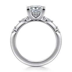 Sale Gabriel & Co. Carinna - 18K White Gold Princess Cut Diamond Engagement Ring