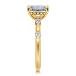 Hot Gabriel & Co. Carinna - 18K Yellow Gold Emerald Cut Diamond Engagement Ring