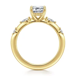 Hot Gabriel & Co. Carinna - 14K Yellow Gold Emerald Cut Diamond Engagement Ring