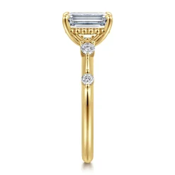 Hot Gabriel & Co. Carinna - 14K Yellow Gold Emerald Cut Diamond Engagement Ring