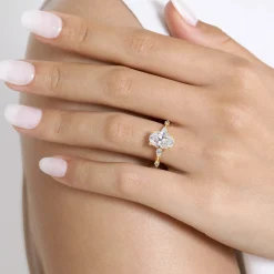 Best Gabriel & Co. Carinna - 14K Yellow Gold Oval Diamond Engagement Ring