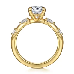 Best Gabriel & Co. Carinna - 14K Yellow Gold Oval Diamond Engagement Ring