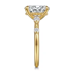 Best Gabriel & Co. Carinna - 14K Yellow Gold Oval Diamond Engagement Ring