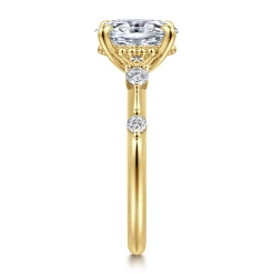 Outlet Gabriel & Co. Carinna - 14K Yellow Gold Oval Diamond Engagement Ring