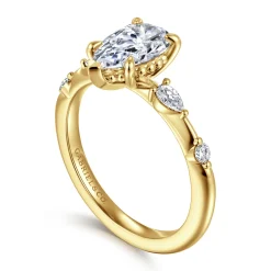 Online Gabriel & Co. Carinna - 14K Yellow Gold Pear Shape Diamond Engagement Ring
