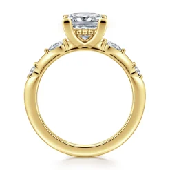 Outlet Gabriel & Co. Carinna - 14K Yellow Gold Princess Cut Diamond Engagement Ring