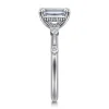 Clearance Gabriel & Co. Carinna - Platinum Emerald Cut Diamond Engagement Ring