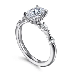 Hot Gabriel & Co. Carinna - Platinum Oval Diamond Engagement Ring