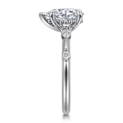 Best Gabriel & Co. Carinna - Platinum Pear Shape Diamond Engagement Ring