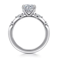 Clearance Gabriel & Co. Carinna - Platinum Round Diamond Engagement Ring