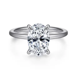 Sale Gabriel & Co. Cari - Platinum Oval Diamond Engagement Ring