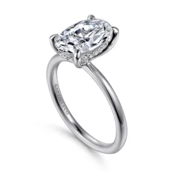 Sale Gabriel & Co. Cari - Platinum Oval Diamond Engagement Ring