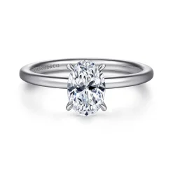 Sale Gabriel & Co. Cari - Platinum Oval Diamond Engagement Ring