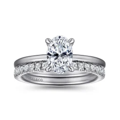 Sale Gabriel & Co. Cari - Platinum Oval Diamond Engagement Ring