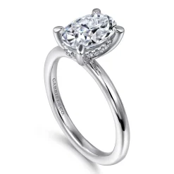 Discount Gabriel & Co. Cari - Platinum Oval Diamond Engagement Ring