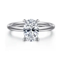 Discount Gabriel & Co. Cari - Platinum Oval Diamond Engagement Ring