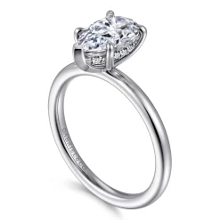New Gabriel & Co. Cari - Platinum Pear Shape Diamond Engagement Ring