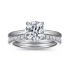Best Gabriel & Co. Cari - Platinum Round Diamond Engagement Ring