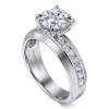 Best Gabriel & Co. Caris - 14K White Gold Round Channel Set Diamond Engagement Ring