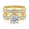 Clearance Gabriel & Co. Caris - 14K Yellow Gold Round Channel Set Diamond Engagement Ring