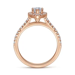 Online Gabriel & Co. Carly - 14K Rose Gold Marquise Halo Diamond Engagement Ring