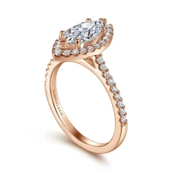 Online Gabriel & Co. Carly - 14K Rose Gold Marquise Halo Diamond Engagement Ring