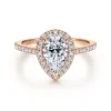 Hot Gabriel & Co. Carly - 14K Rose Gold Pear Shape Halo Diamond Engagement Ring