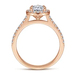 Hot Gabriel & Co. Carly - 14K Rose Gold Pear Shape Halo Diamond Engagement Ring