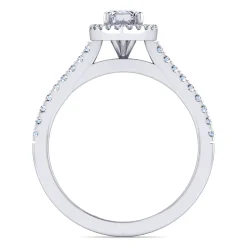 Hot Gabriel & Co. Carly - 14K White Gold Marquise Shape Halo Diamond Engagement Ring