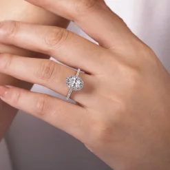 Online Gabriel & Co. Carly - 14K White Gold Oval Halo Diamond Engagement Ring