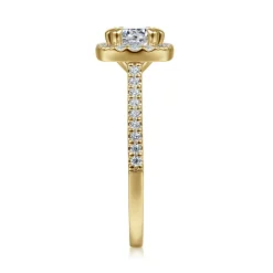 Online Gabriel & Co. Carly - 14K Yellow Gold Cushion Halo Diamond Engagement Ring