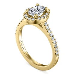 Gabriel & Co. Carly - 14K Yellow Gold Oval Halo Diamond Engagement Ring